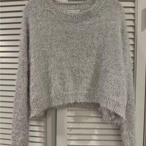 Urban Outfitters Fuzzy Gray/Silver Sweater with Sparkle! Sz MED